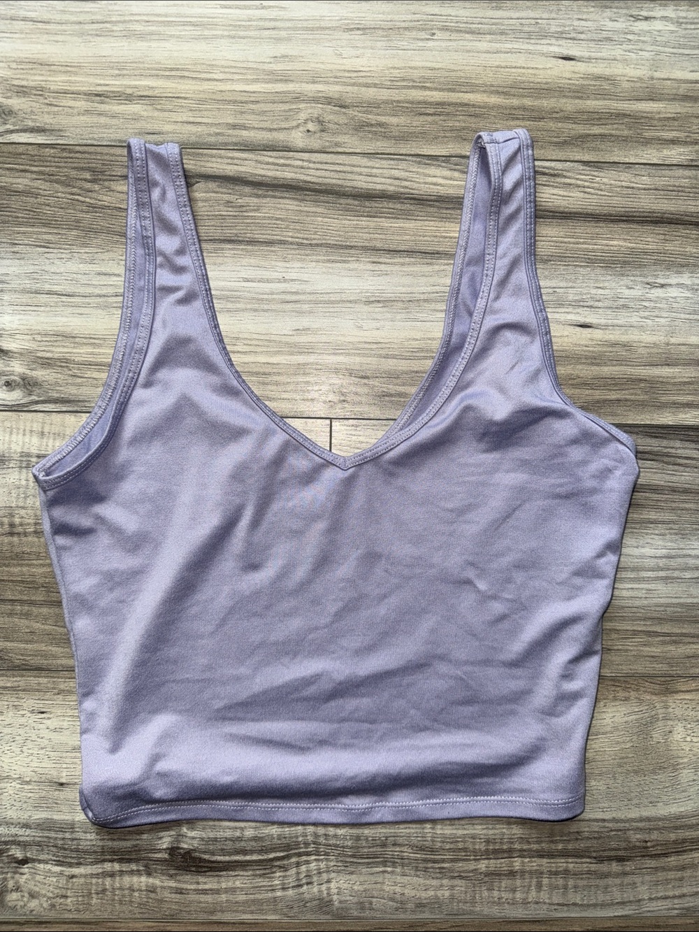 Hollister Lavender V-Neck Cropped Tank